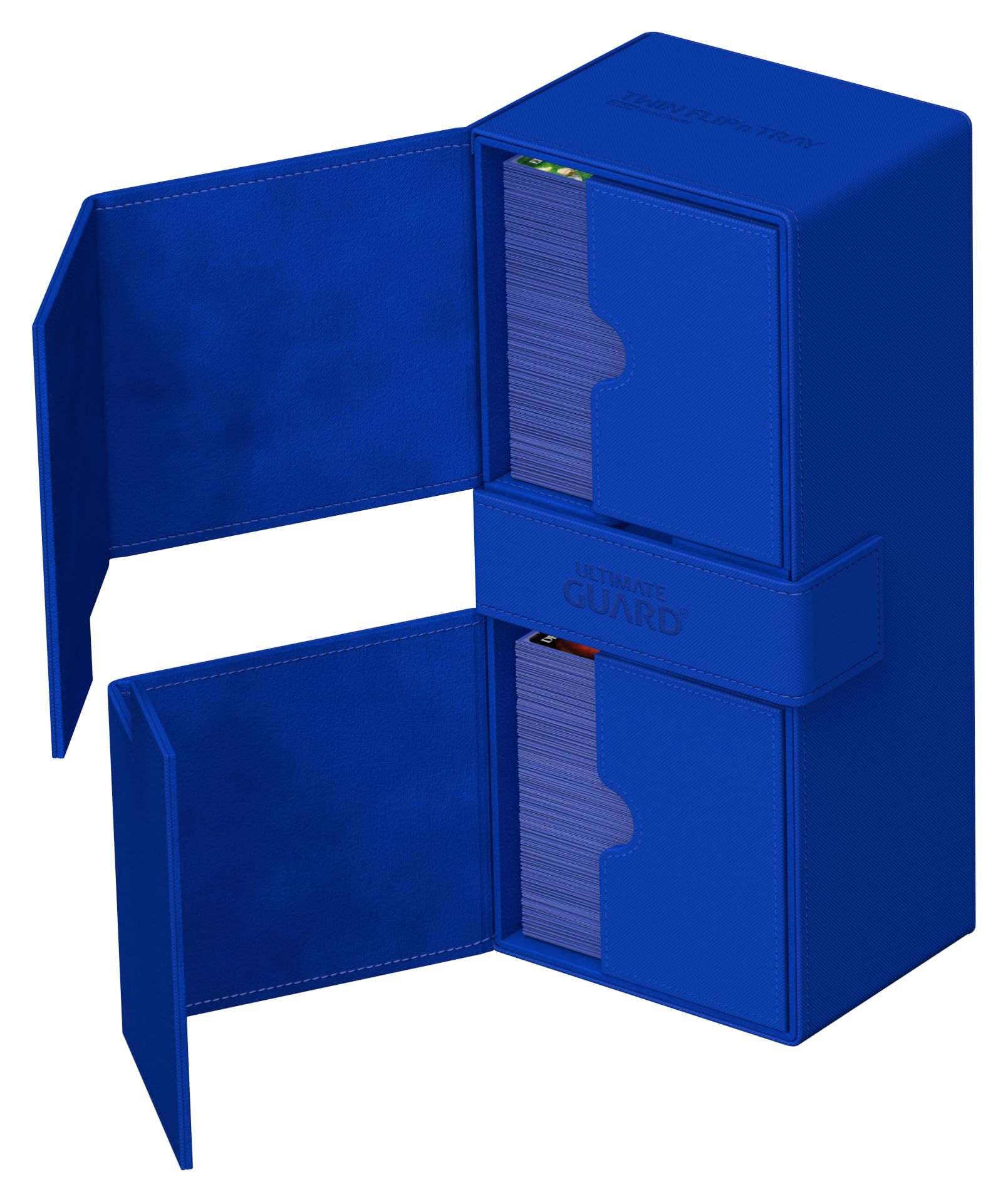 ultimate-guard-twin-flip-n-tray-266-xenoskin-blau-deck-box image 4