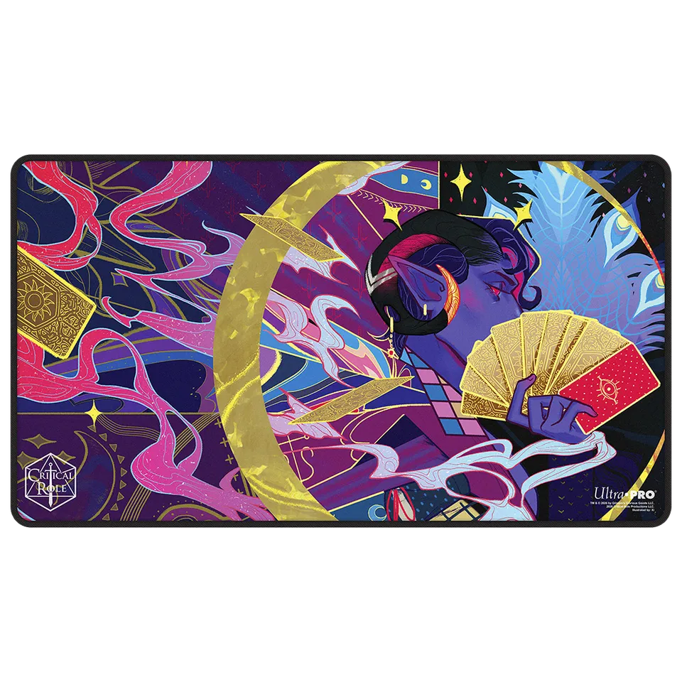 ultra-pro-black-stitched-playmat-critical-role-mighty-nein-mollymauk-tealeaf-f-r image 1
