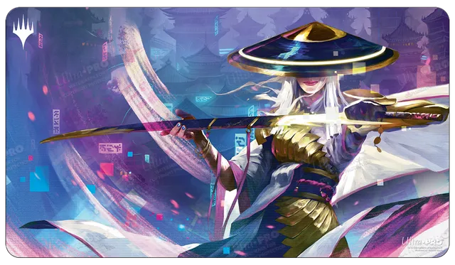ultra-pro-kamigawa-neon-dynasty-the-wandering-emperor-playmat-f-r-magic-the-gath image 1