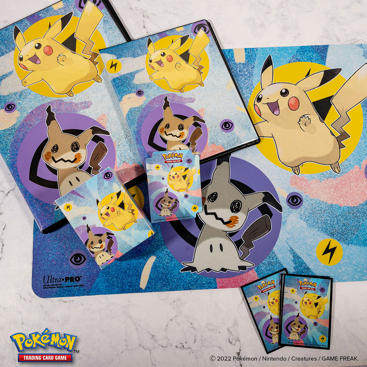 ultra-pro-pikachu-mimikyu-4-pocket-portfolio-f-r-pok-mon-40-karten-gelb image 7