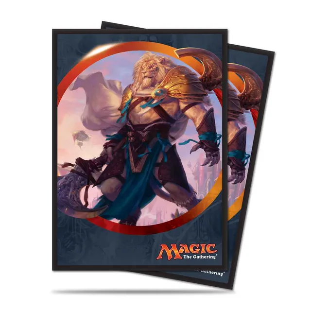 ultra-pro-aether-revolt-ajani-unyielding-deck-protector-sleeves-66x91mm-80ct-f-r image 1