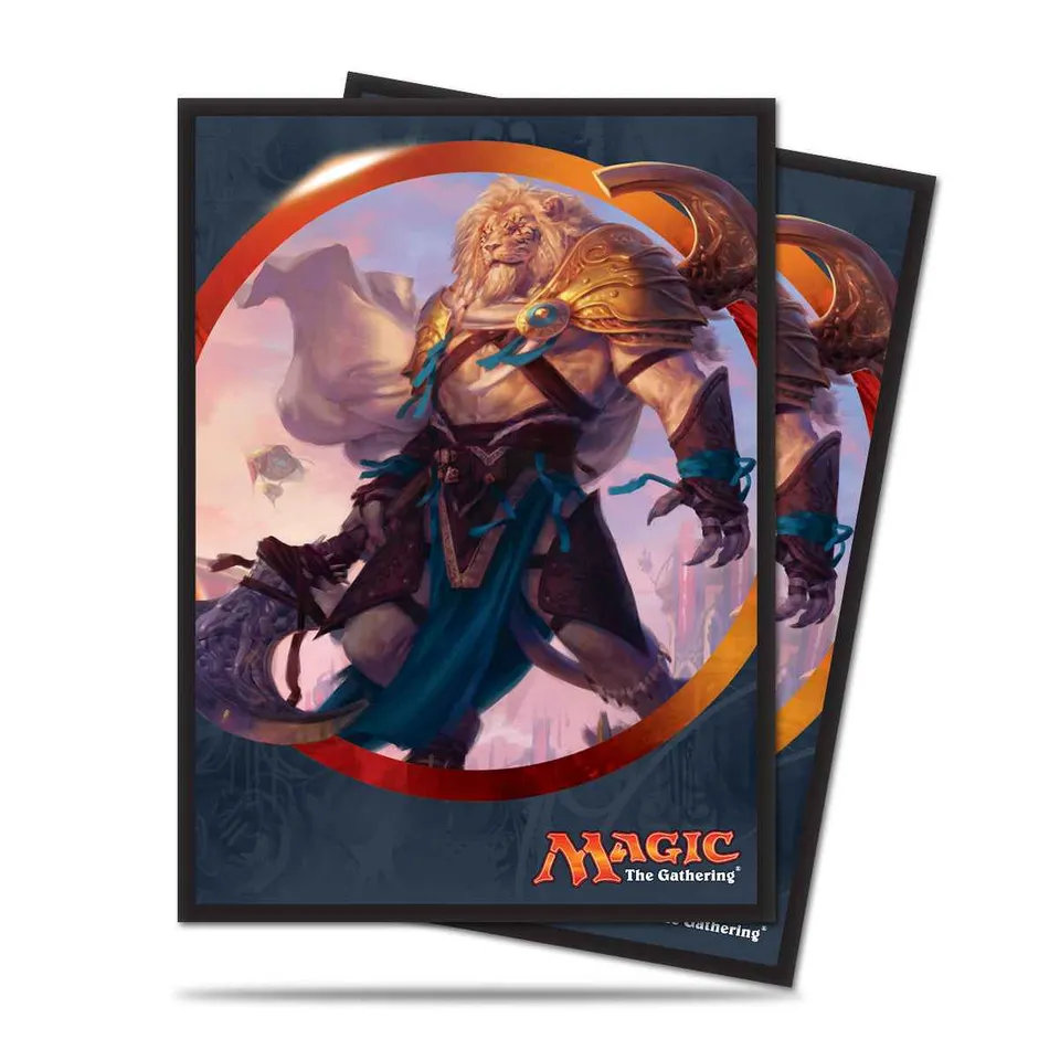 ultra-pro-aether-revolt-ajani-unyielding-deck-protector-sleeves-66x91mm-80ct-f-r image 1