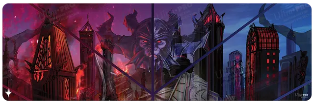ultra-pro-streets-of-new-capenna-hostile-takeover-8ft-table-playmat-f-r-magic-th image 1