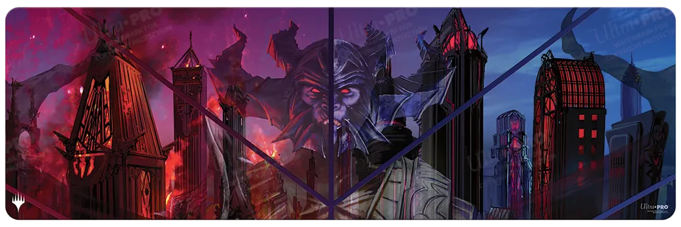 ultra-pro-streets-of-new-capenna-hostile-takeover-8ft-table-playmat-f-r-magic-th image 1