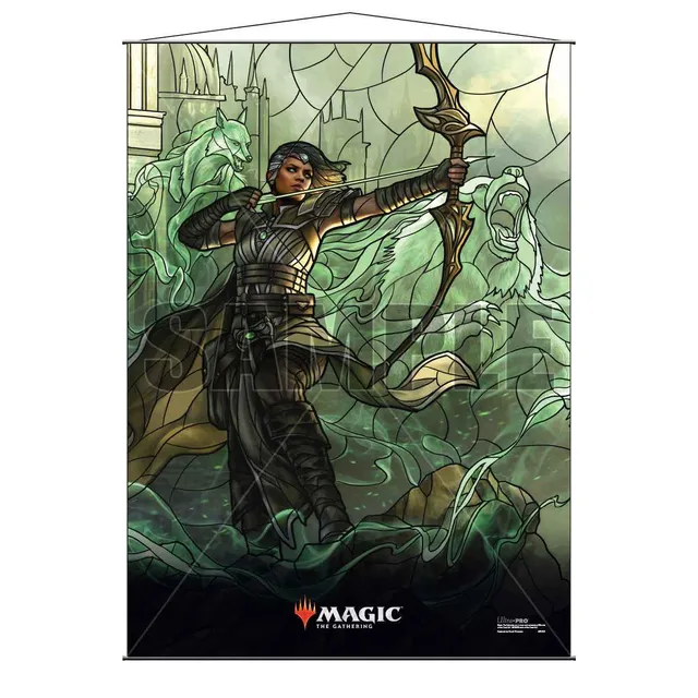 ultra-pro-magic-the-gathering-war-of-the-spark-vivien-planeswalkers-stained-glas image 1