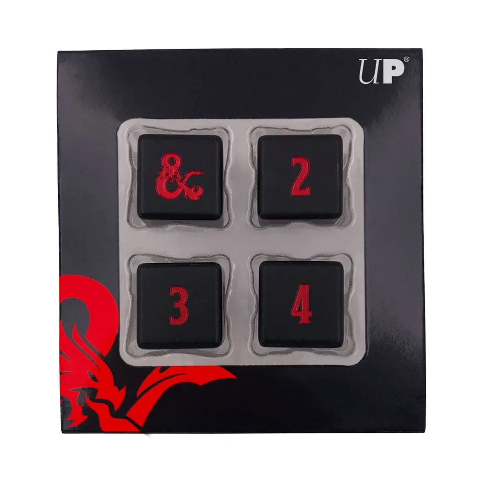 ultra-pro-heavy-metal-black-and-red-d6-w-rfelset-4ct-f-r-dungeons-dragons image 1