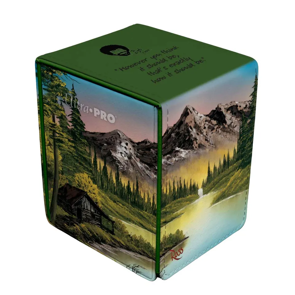 ultra-pro-bob-ross-mountain-retreat-alcove-flip-deck-box-f-r-trading-card-games image 1
