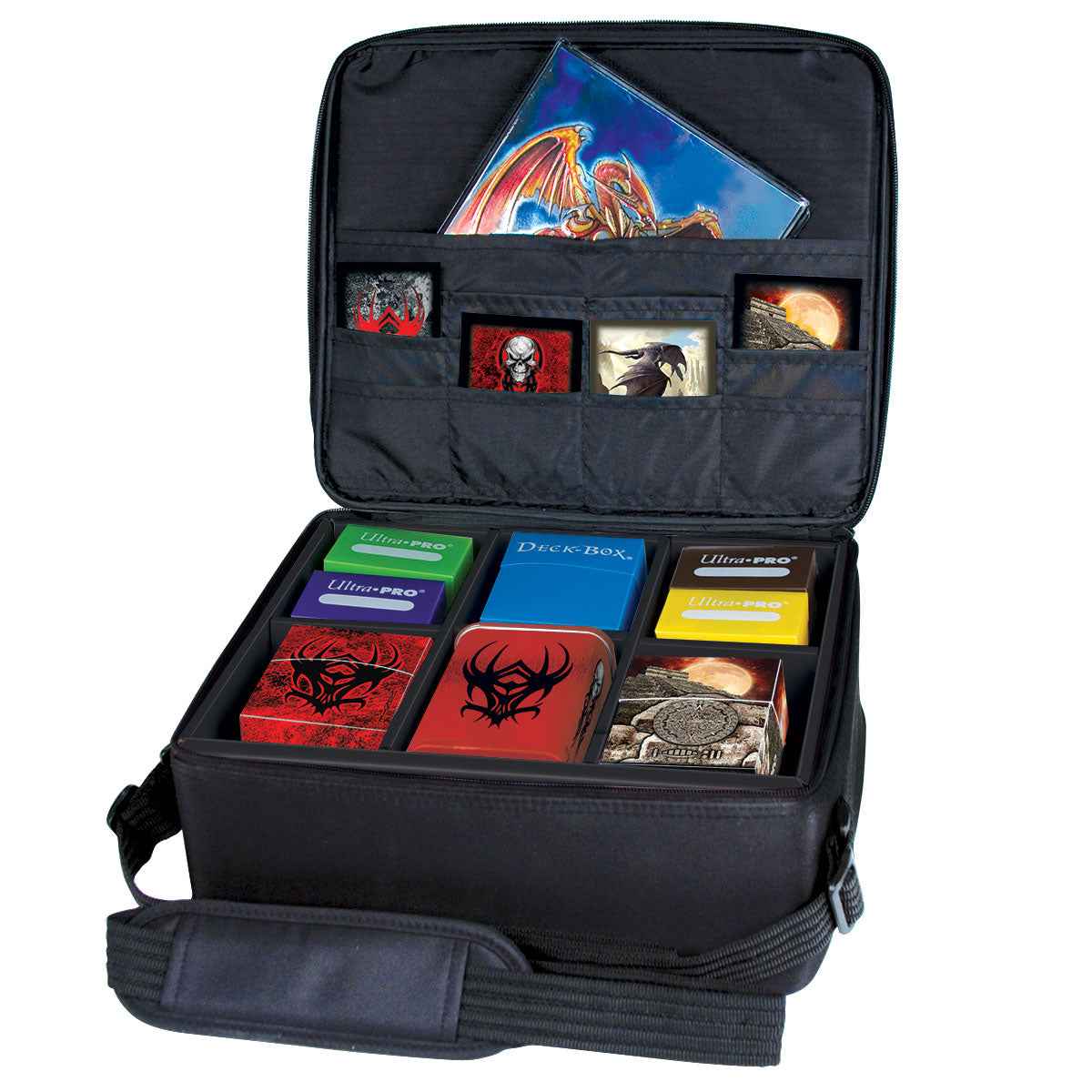 ultra-pro-portable-gaming-case-mit-roter-einfassung-umh-ngetasche-33-x-26-7-x-12 image 2