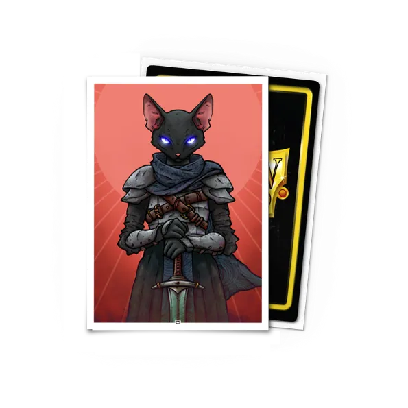 dragon-shield-nox-mortua-warrior-cat-brushed-art-sleeves-standard-100-st-ck image 1