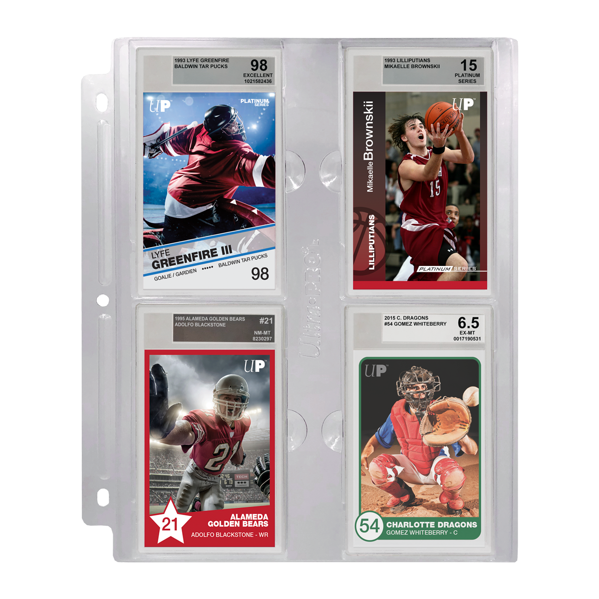 ultra-pro-4-pocket-page-h-lle-f-r-beckett-graded-slabs image 1