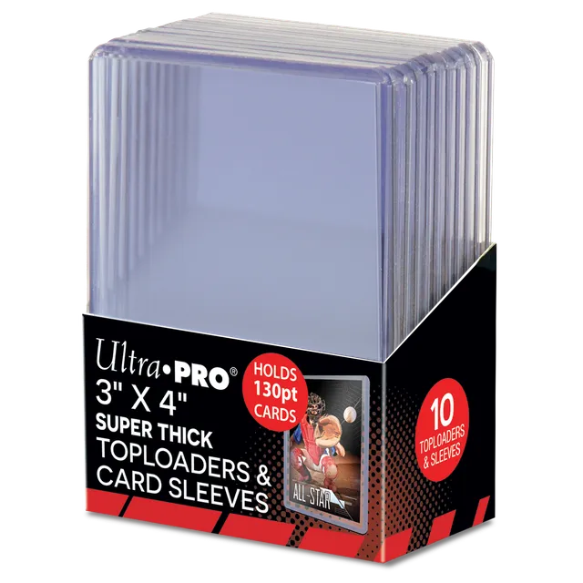 ultra-pro-130pt-super-thick-3-x-4-toploader-sleeves-combo-10ct-f-r-standardkarte image 1