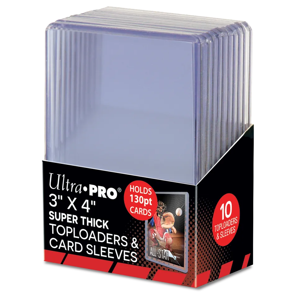 ultra-pro-130pt-super-thick-3-x-4-toploader-sleeves-combo-10ct-f-r-standardkarte image 1