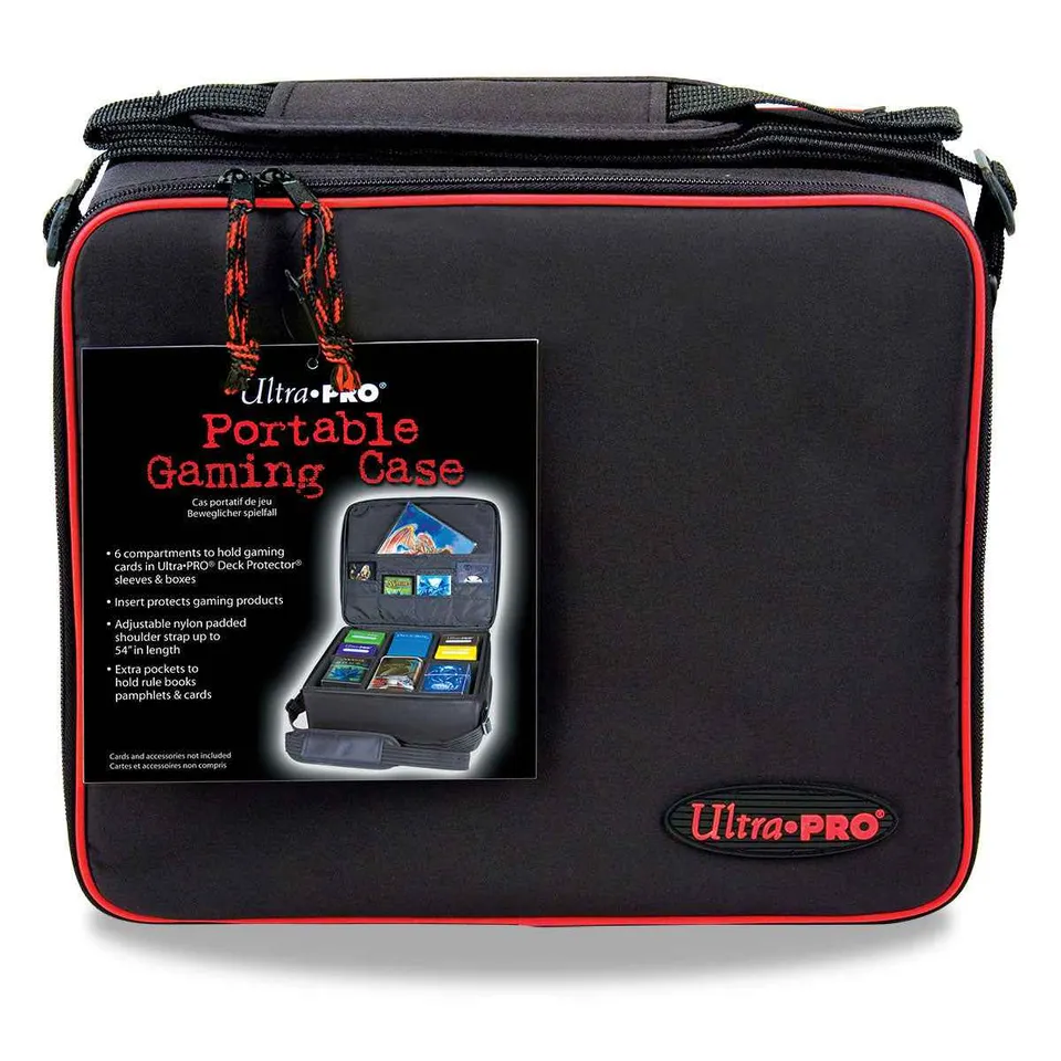 ultra-pro-portable-gaming-case-mit-roter-einfassung-umh-ngetasche-33-x-26-7-x-12 image 1
