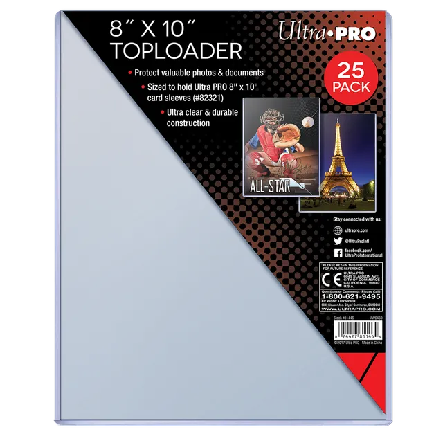ultra-pro-8-x-10-zoll-toploader-sleeves-25ct-memorabilia-schutz image 1