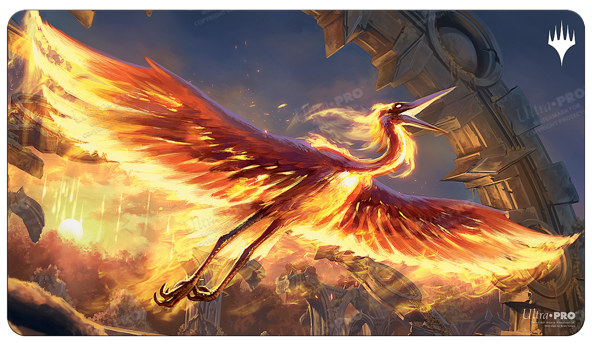 ultra-pro-magic-innistrad-midnight-hunt-sunstreak-phoenix-standard-gaming-playma image 1